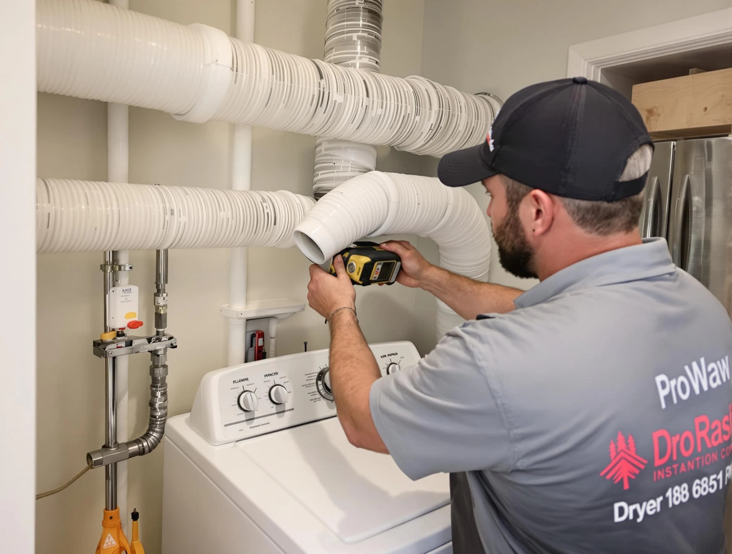 Professional dryer vent hose installation by Magna Dryer Vent Cleaning in Magna
