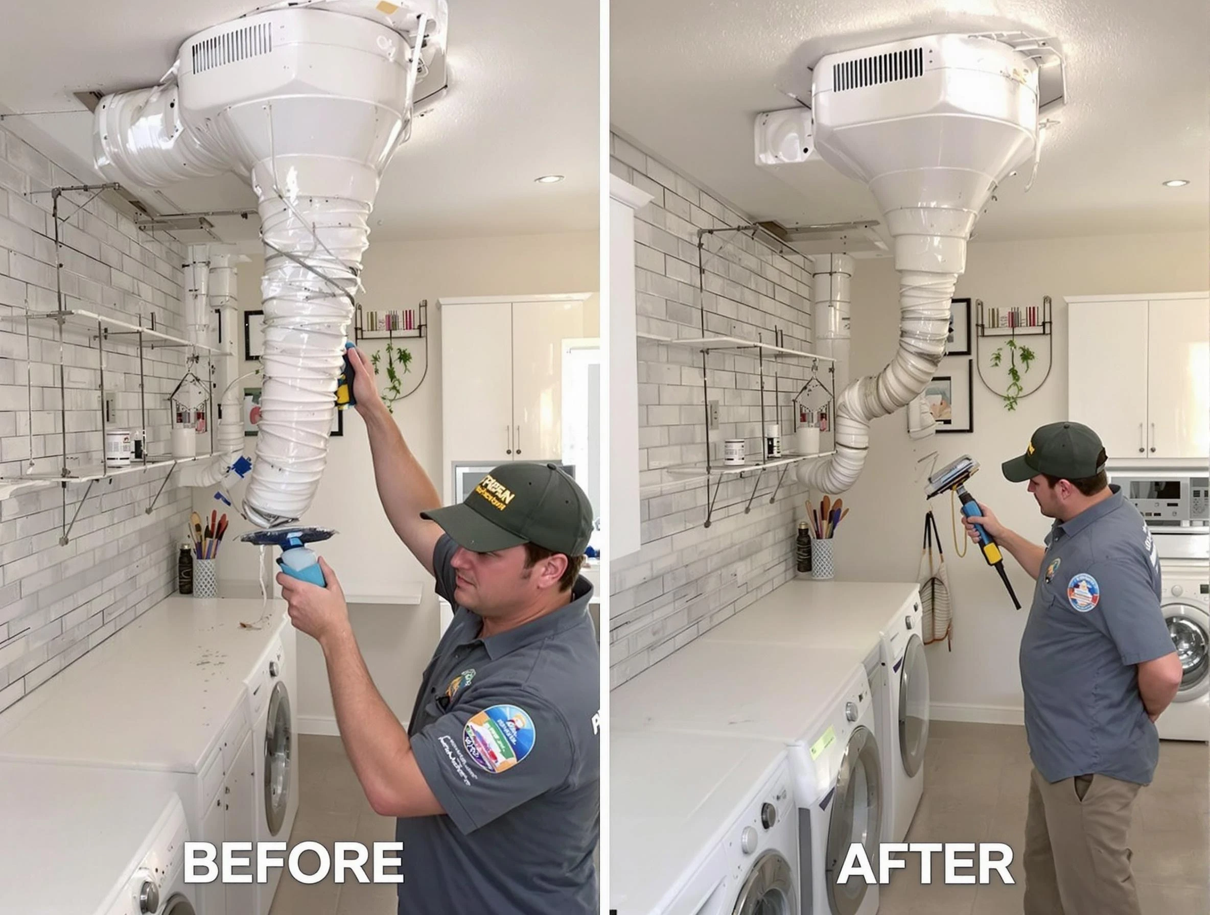 Professional dryer exhaust vent cleaning by Magna Dryer Vent Cleaning in Magna