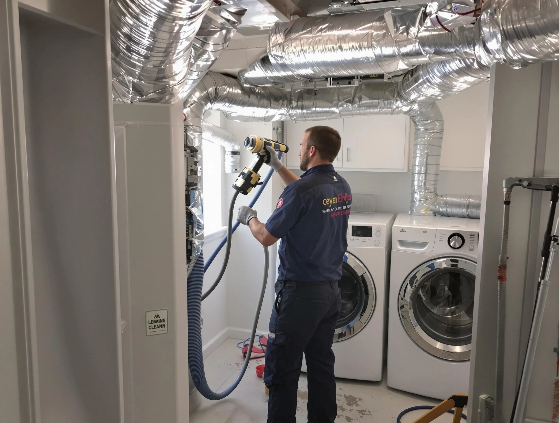 Magna Dryer Vent Cleaning specialist using advanced equipment for thorough duct cleaning in Magna